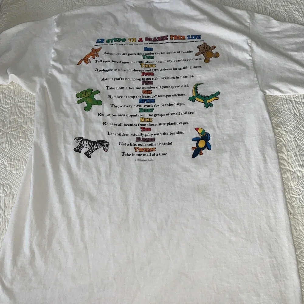 Vintage Ty Beanie Ford Clinic Baby Collectors Tee T-shirt L‎ 1998 Excellent 90's - Picture 7 of 9